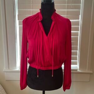 Rachel magenta silky blouse. XS